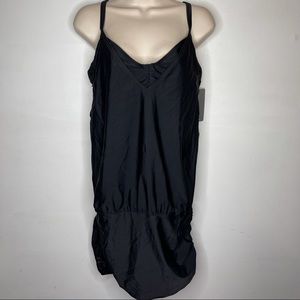 Athleta 38D/DD Tankini Shirred Side Scrunch